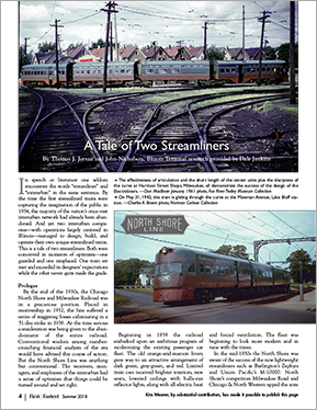 First & Fastest, Summer 2018, A Tale of Two Streamliners